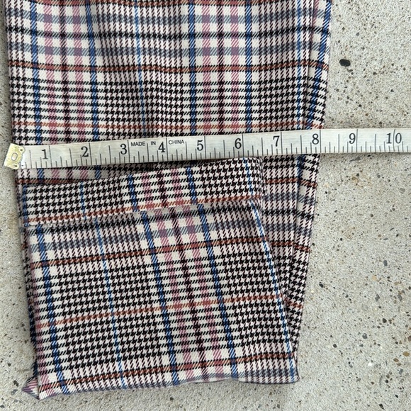 By Anthropologie Malcolm Plaid Tapered Trousers Size 4 - Picture 12 of 14